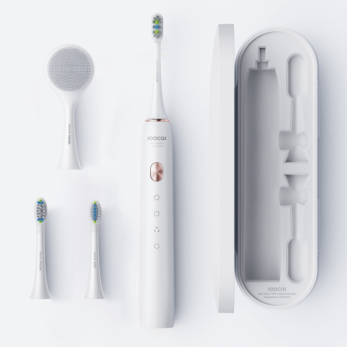 Soocas X3U White Sonic Toothbrush with Travel Case and Smart Timer(Not available in Germany)